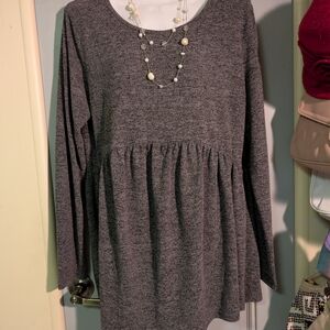 Elegant Dark Gray Women's Top